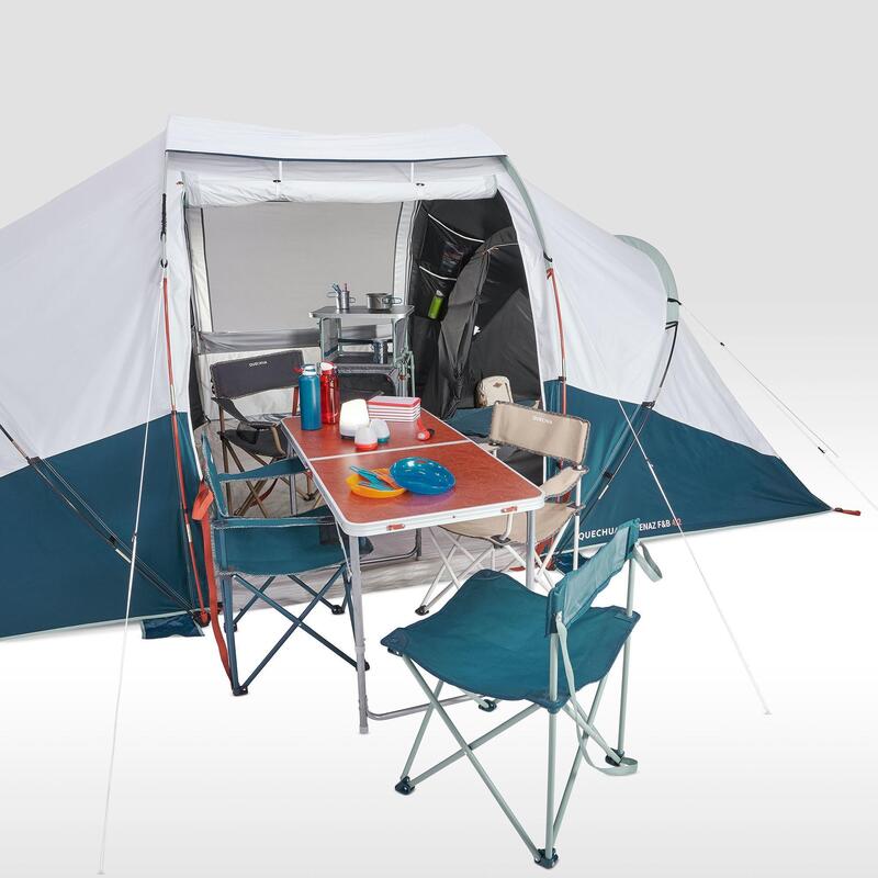 Cort de camping 4 persoane 2 camere, Fresh & Black, Arpenaz 4.2