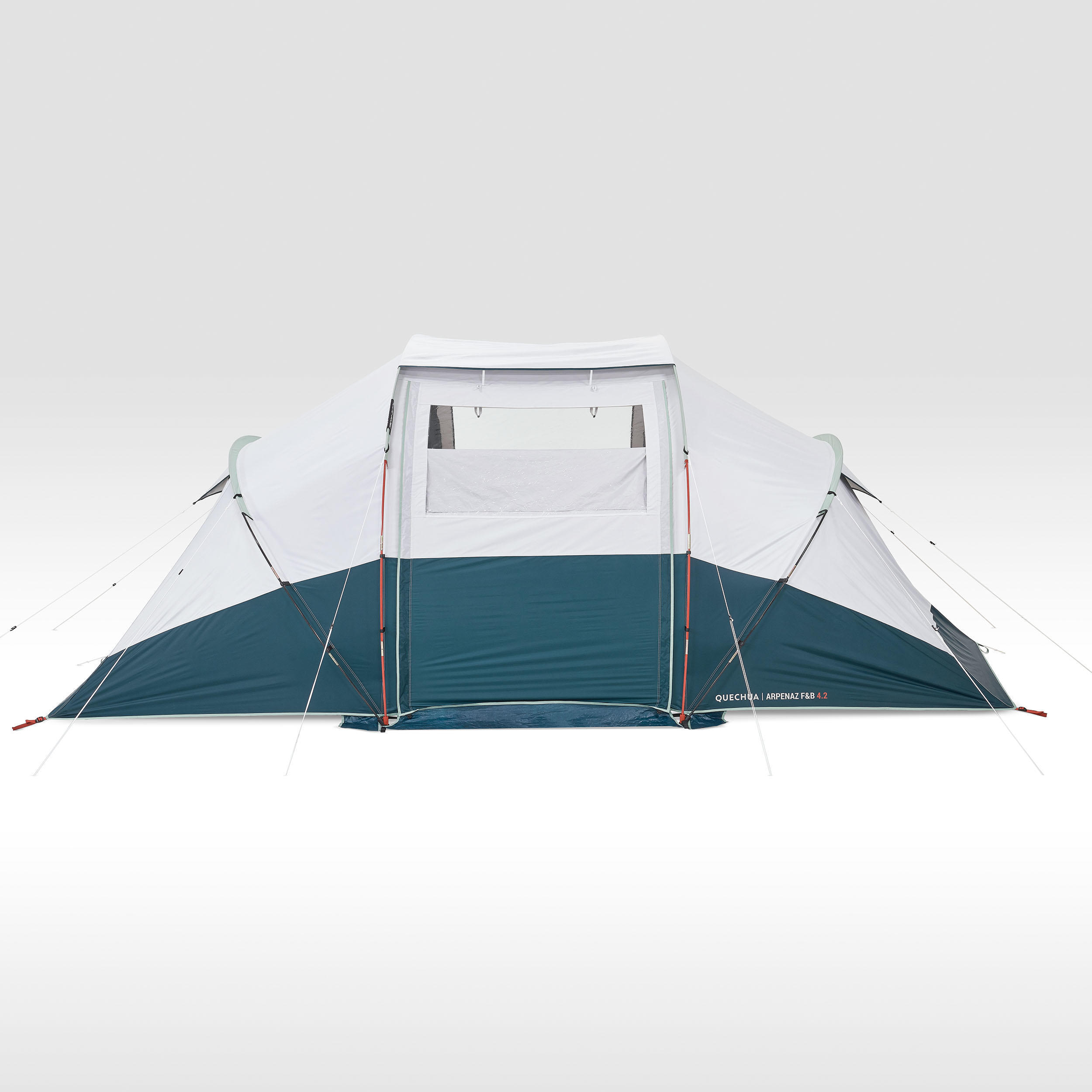 Camping tent with poles - US Arpenaz 4.2 F&B - 4 Person - 2 Bedrooms 4/16