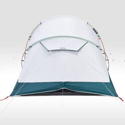 Camping tent with poles - US Arpenaz 4.2 F&B - 4 Person - 2 Bedrooms