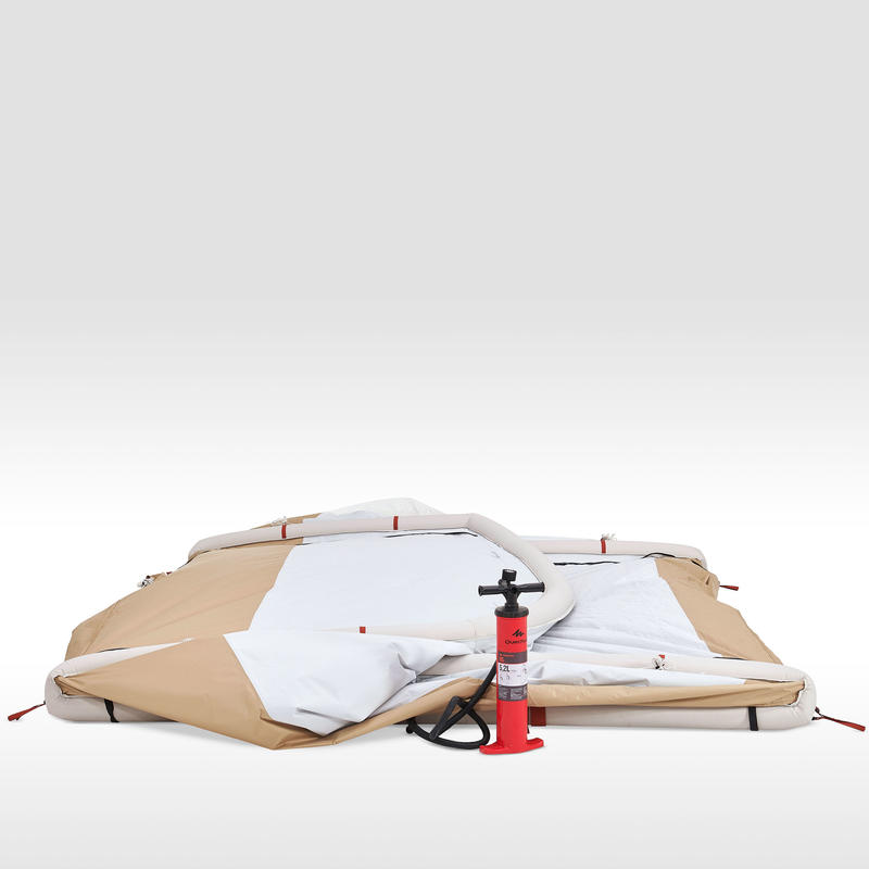 6 person inflatable camping shelter Air Seconds Base Connect Decathlon