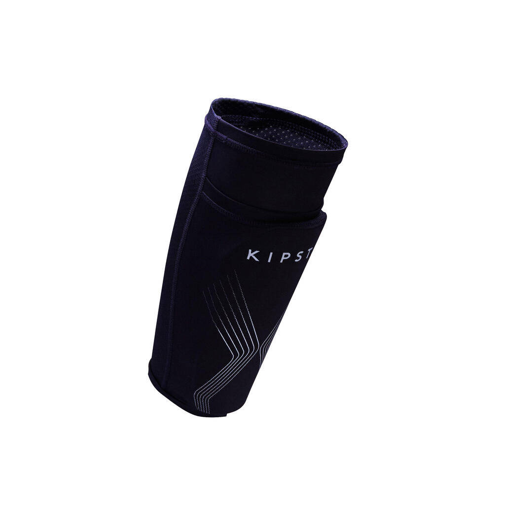 Protège-tibias de football adulte F700 bleu marine