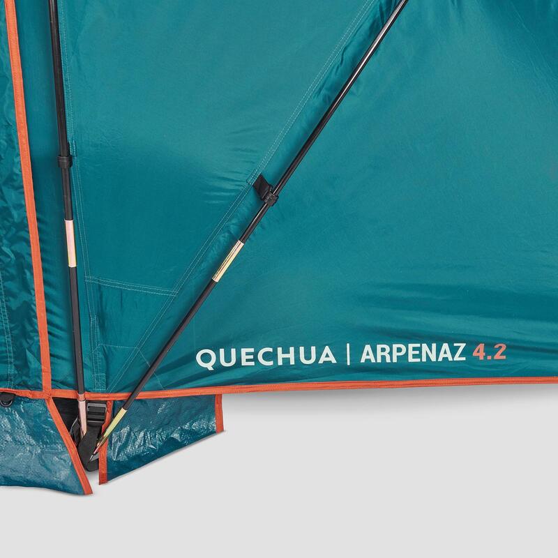 Tenda de campismo com varetas ARPENAZ 5.2 F&B - 5 pessoas - 2 quartos  QUECHUA - Decathlon