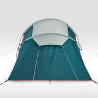 אוהל קמפינג משפחתי ל-‏4 אנשים עם מוטות, 2 חללי שינה, דגם Arpenaz 4.2