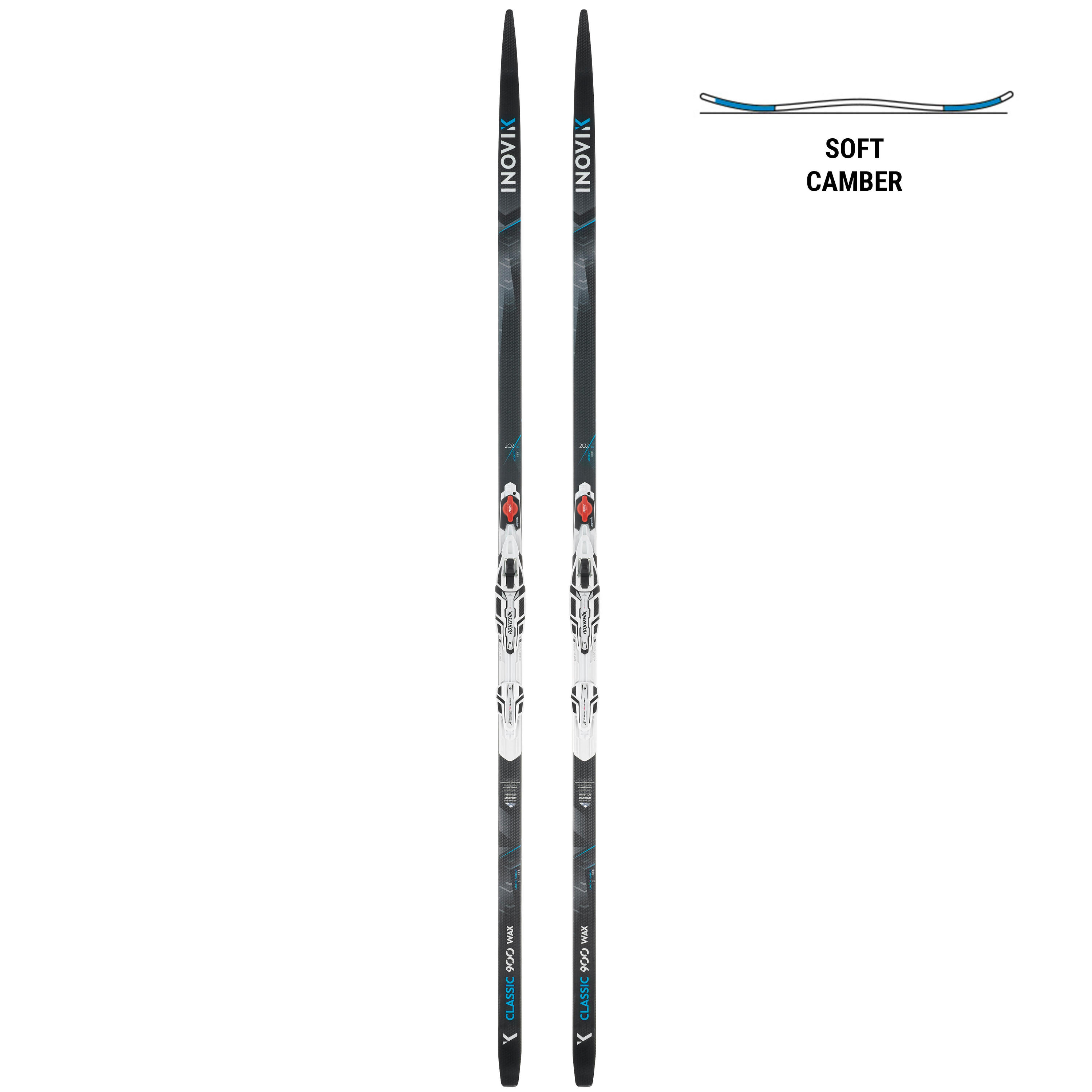 Adult Waxable Classic CC Waxable Ski 900 + Bindings Rottefella / Soft Camber 1/5