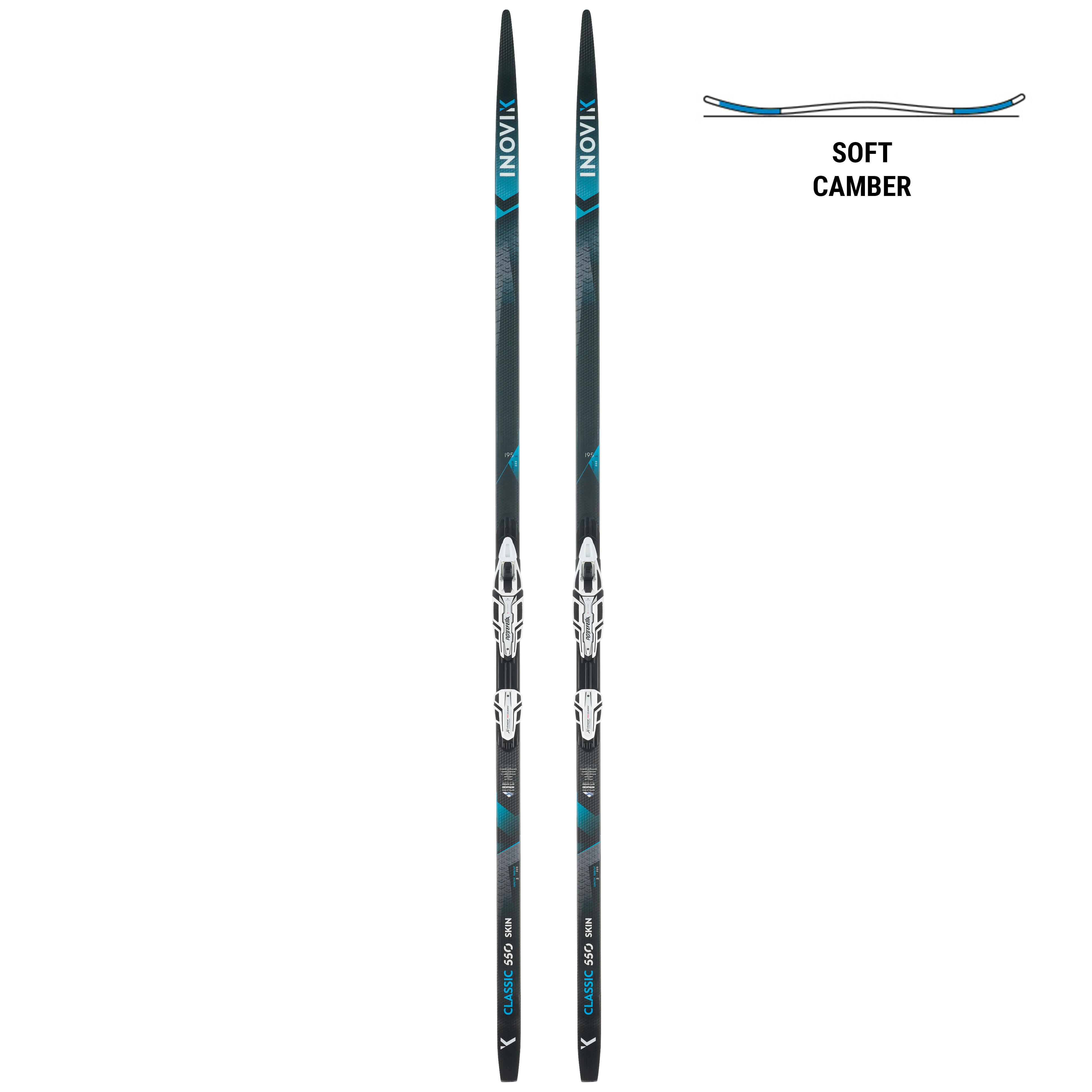 Cross-Country Skis with Skins & Bindings - 550 - INOVIK