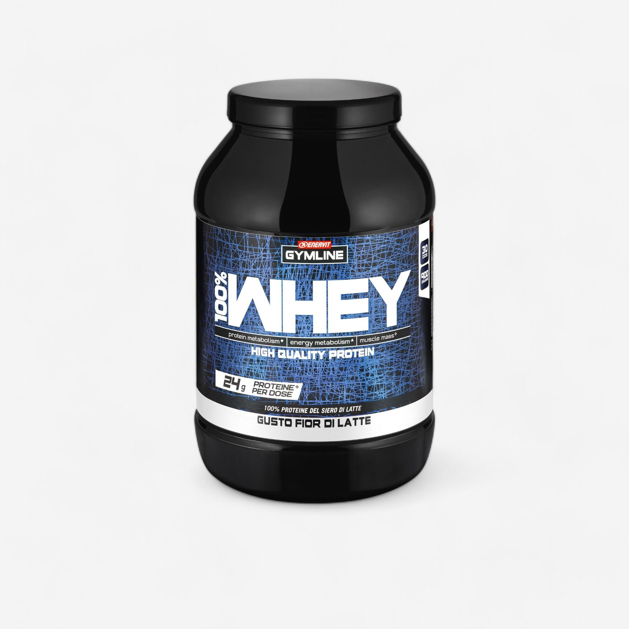 Decathlon | Proteine in polvere concentrate Enervit Whey Gymline Muscle 100% Fior di Latte |  Enervit