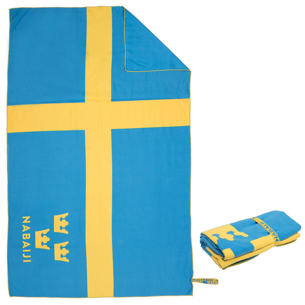 Εξαιρετικά συμπαγής πετσέτα με μικροΐνες, μέγεθος l 80 x 130 cm - στάμπα σουηδία