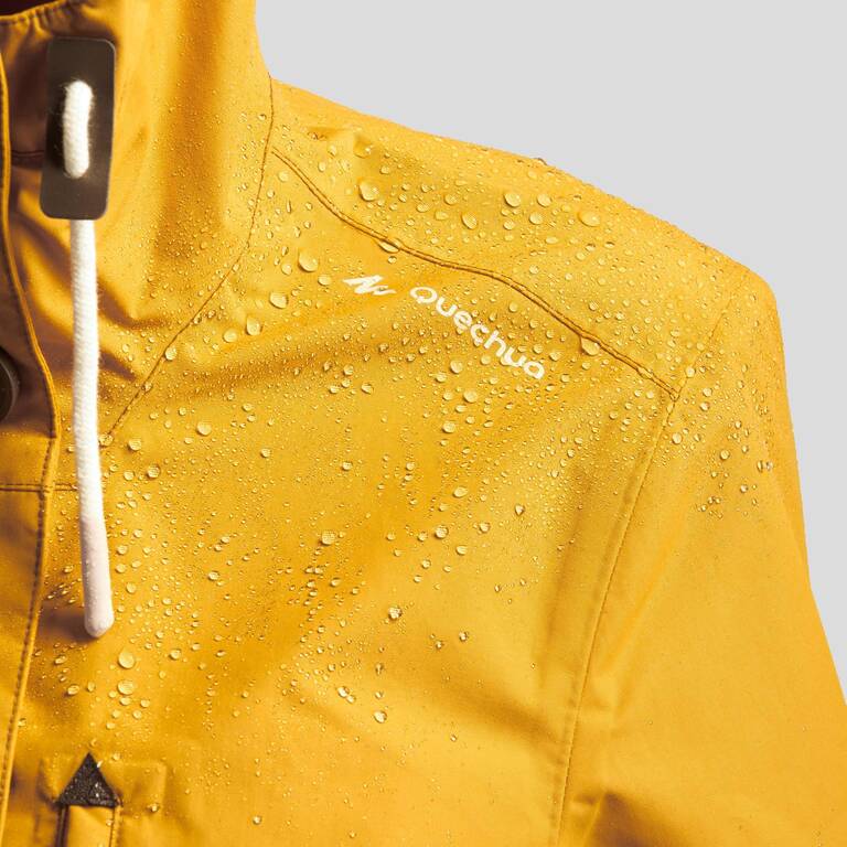 Jaket Hiking Wanita Waterproof NH550 - Kuning