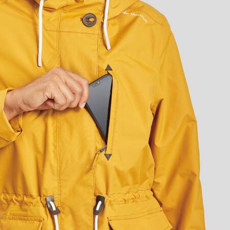 Jaket Hiking Wanita Waterproof NH550 - Kuning