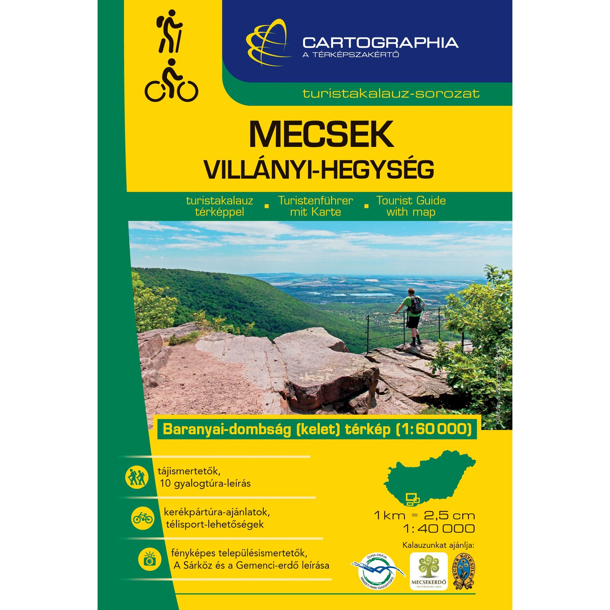 Mecsek, Villányi-hegység turistakalauz Cartographia akciós termékkép 1