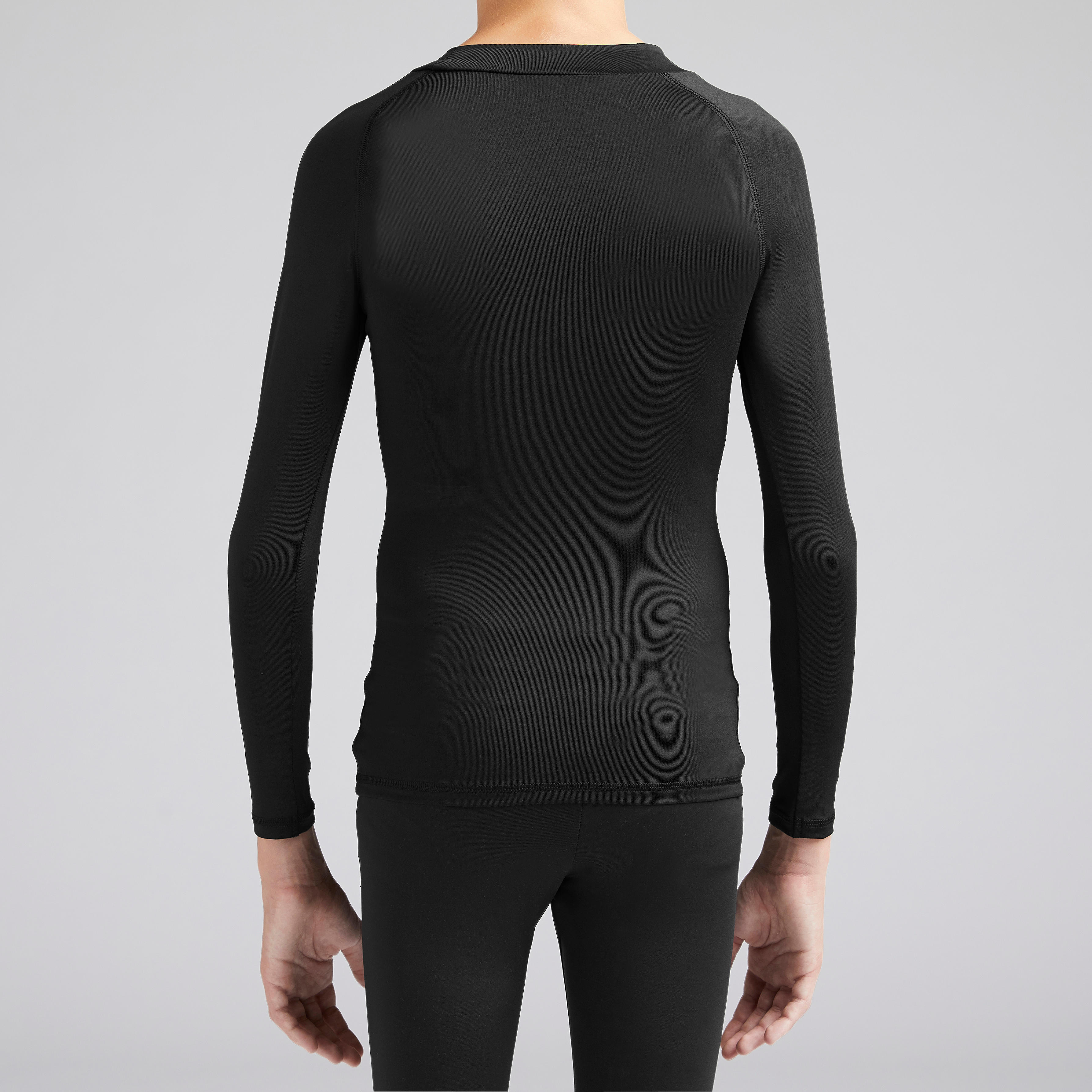 PLAYERA INTERIOR TERMICA MANGA LARGA NINO KEEPCONFORT NEGRO 100 Decathlon