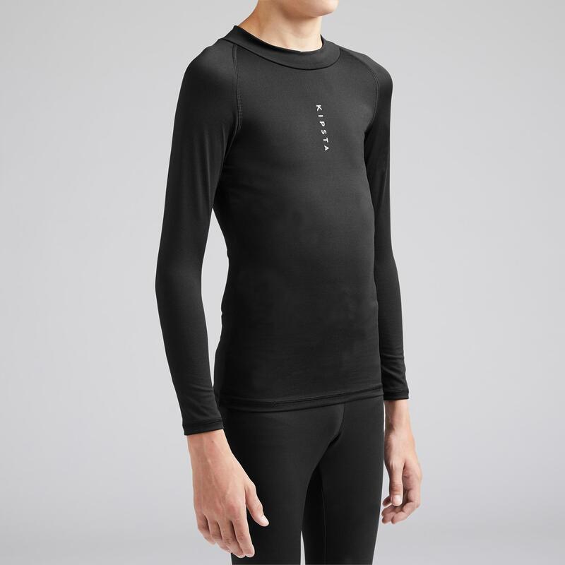 Dětské spodní funkční tričko s dlouhým rukávem Keepcomfort 100 černé