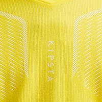 Kids' Long-Sleeved Base Layer Football Top Keepdry 500 - Yellow