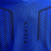 Kids' Long-Sleeved Base Layer Football Top Keepdry 500 - Indigo Blue