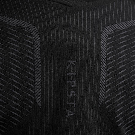 Термофутболка дитяча Keepdry 500 для футболу чорна