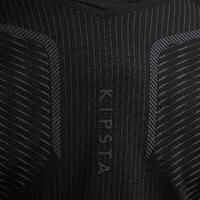Kids' Long-Sleeved Football Base Layer Top Keepdry 500 - Black