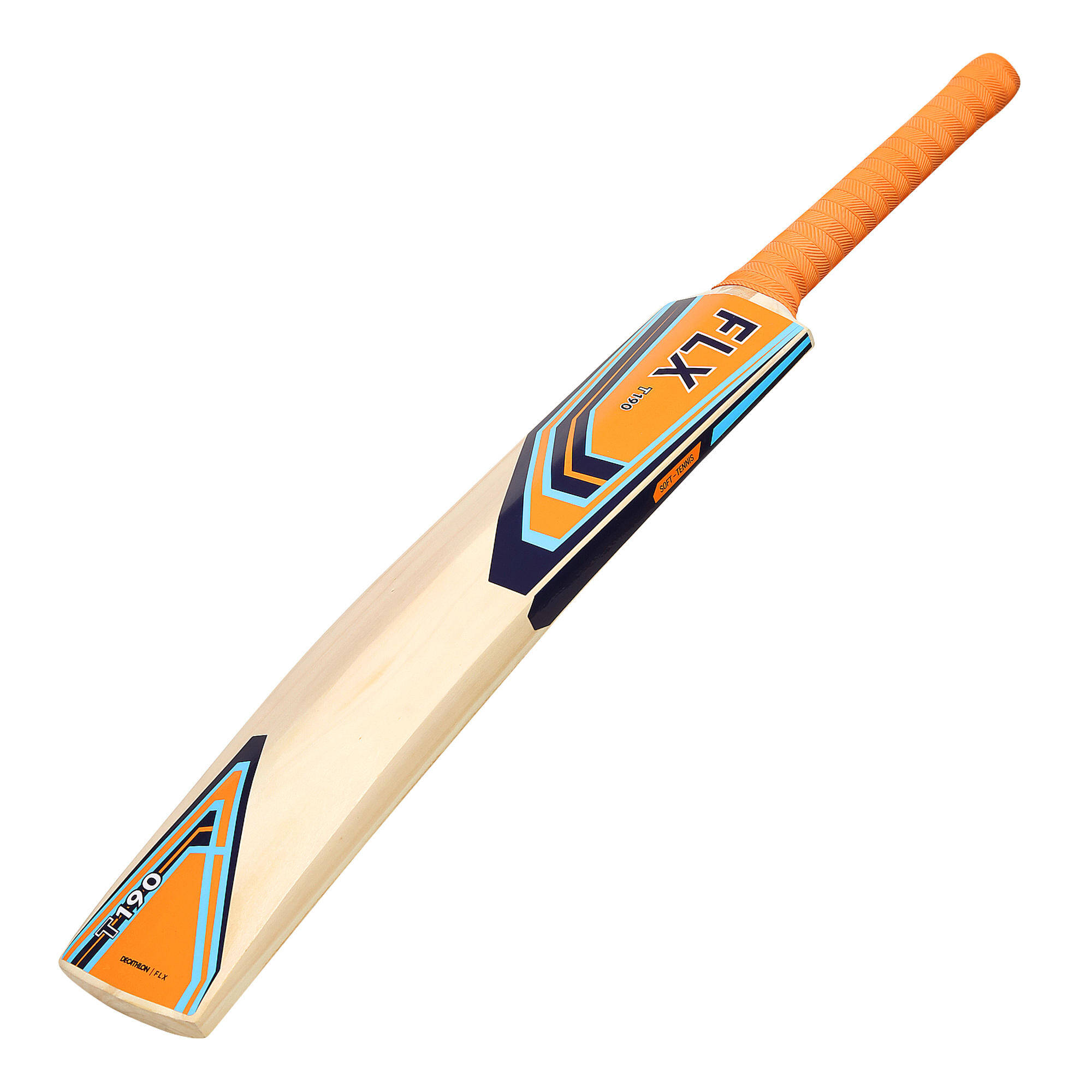 T190 SIZES 6, SH, POPLAR CRICKET BAT ORANGE -  2