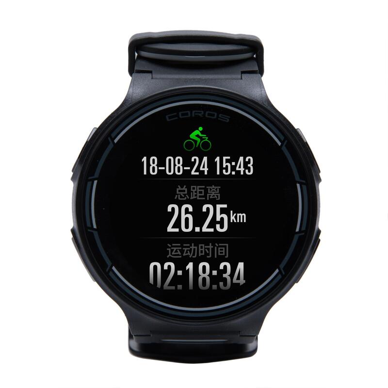 Pace GPS running watch and wrist heart rate monitor - black red