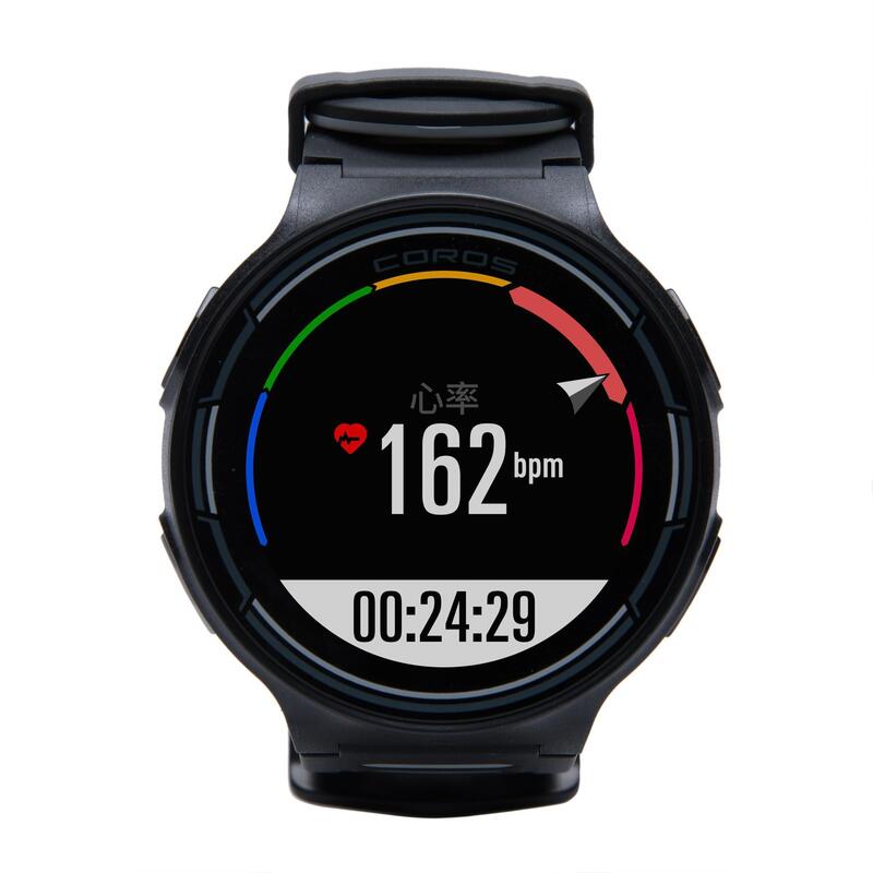 Pace GPS running watch and wrist heart rate monitor - black red