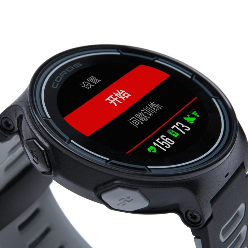 Pace GPS running watch and wrist heart rate monitor - black red