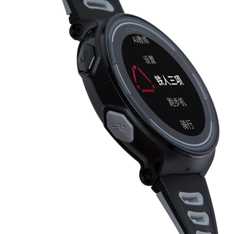 Pace GPS running watch and wrist heart rate monitor - black red