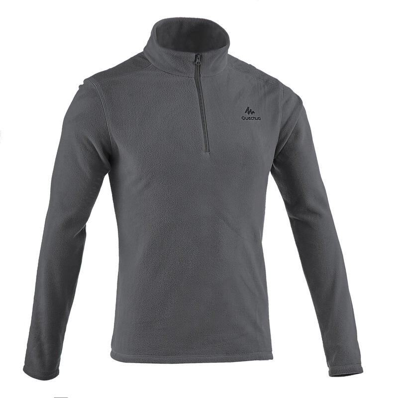 Polaire de randonnée montagne homme MH100 Gris Chiné