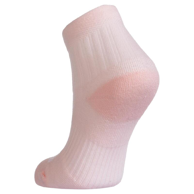 Kids' Tennis Socks RS 500 Mid Tri-Pack - Pink/White/Blue