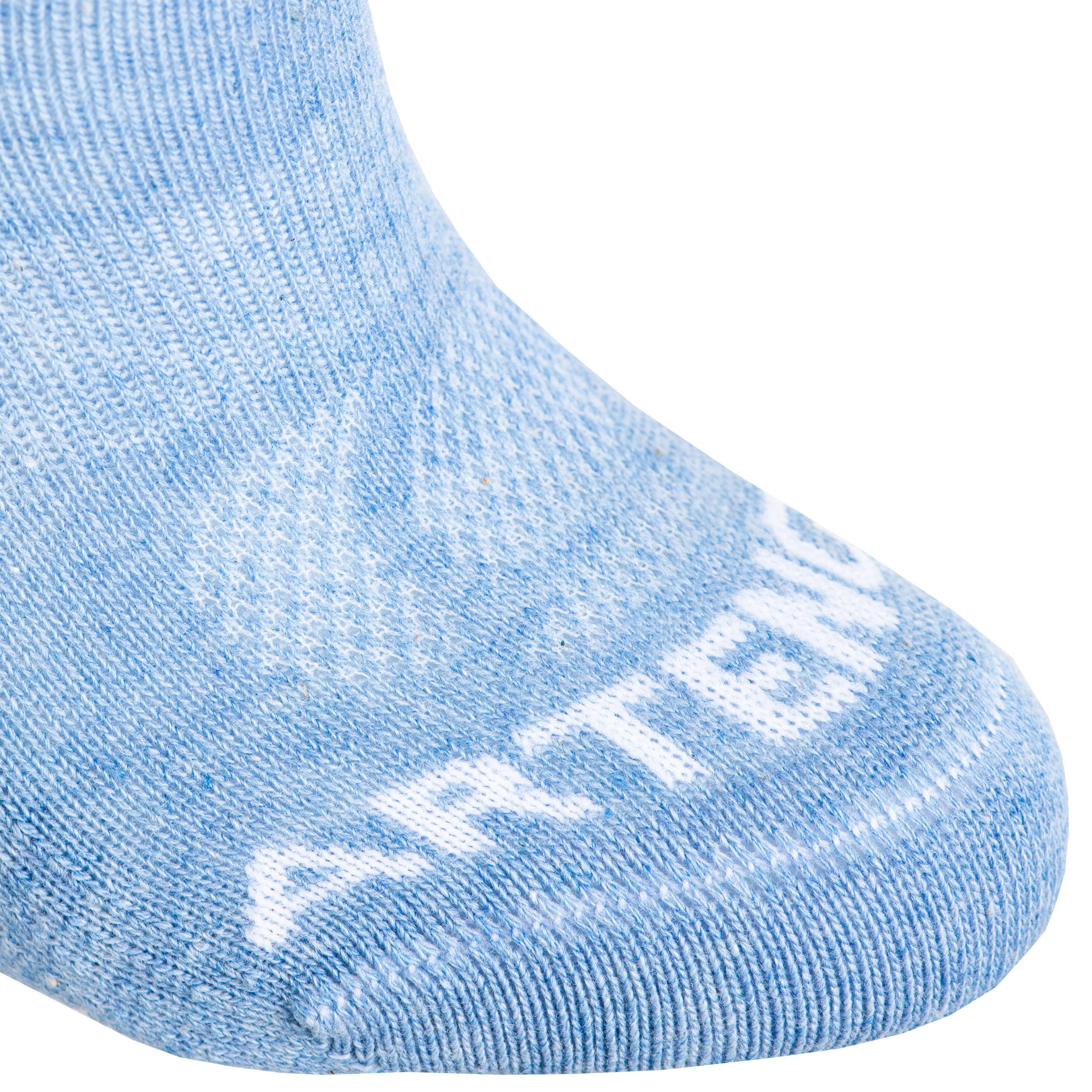 Kids' Mid-High Tennis Socks Tri-Pack RS 160 - Mottled Blue/Navy 8/11