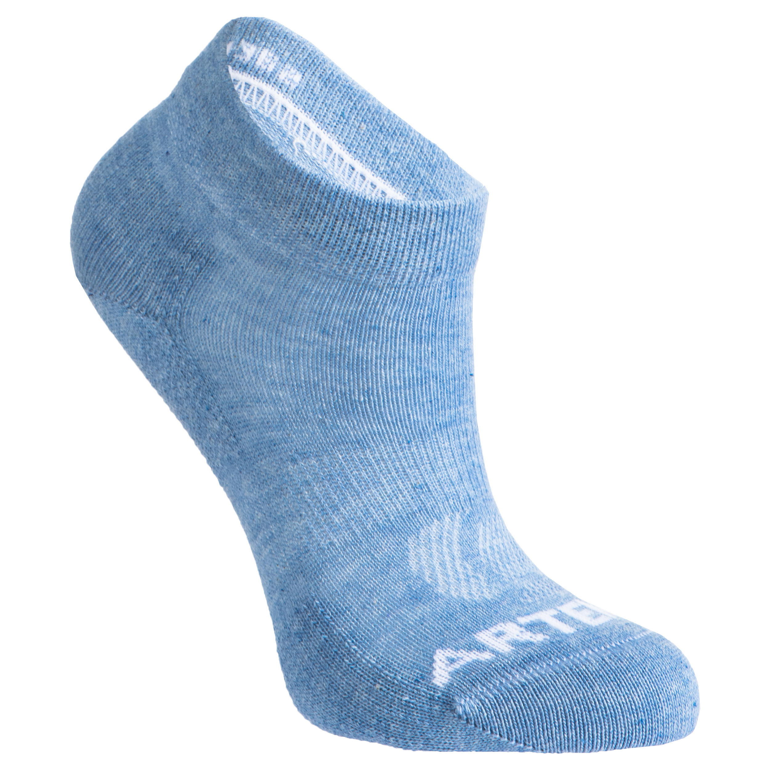 Kids' Mid-High Tennis Socks Tri-Pack RS 160 - Mottled Blue/Navy 7/11
