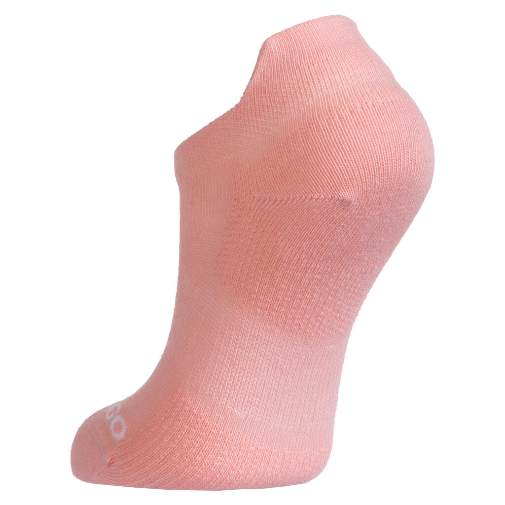 Kids' Low Sports Socks Tri-Pack RS 160 - Grey/Peach/Pink