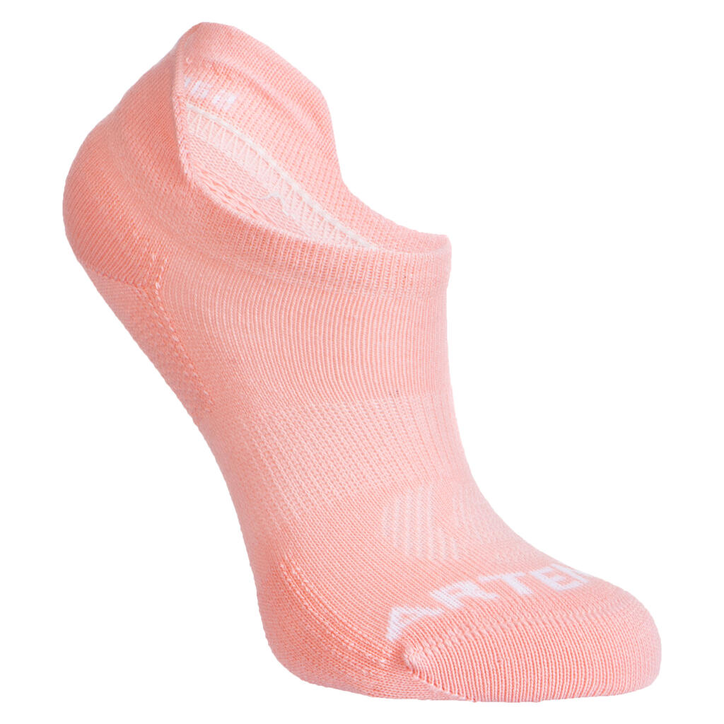 Kids' Low Sports Socks Tri-Pack RS 160 - Grey/Peach/Pink