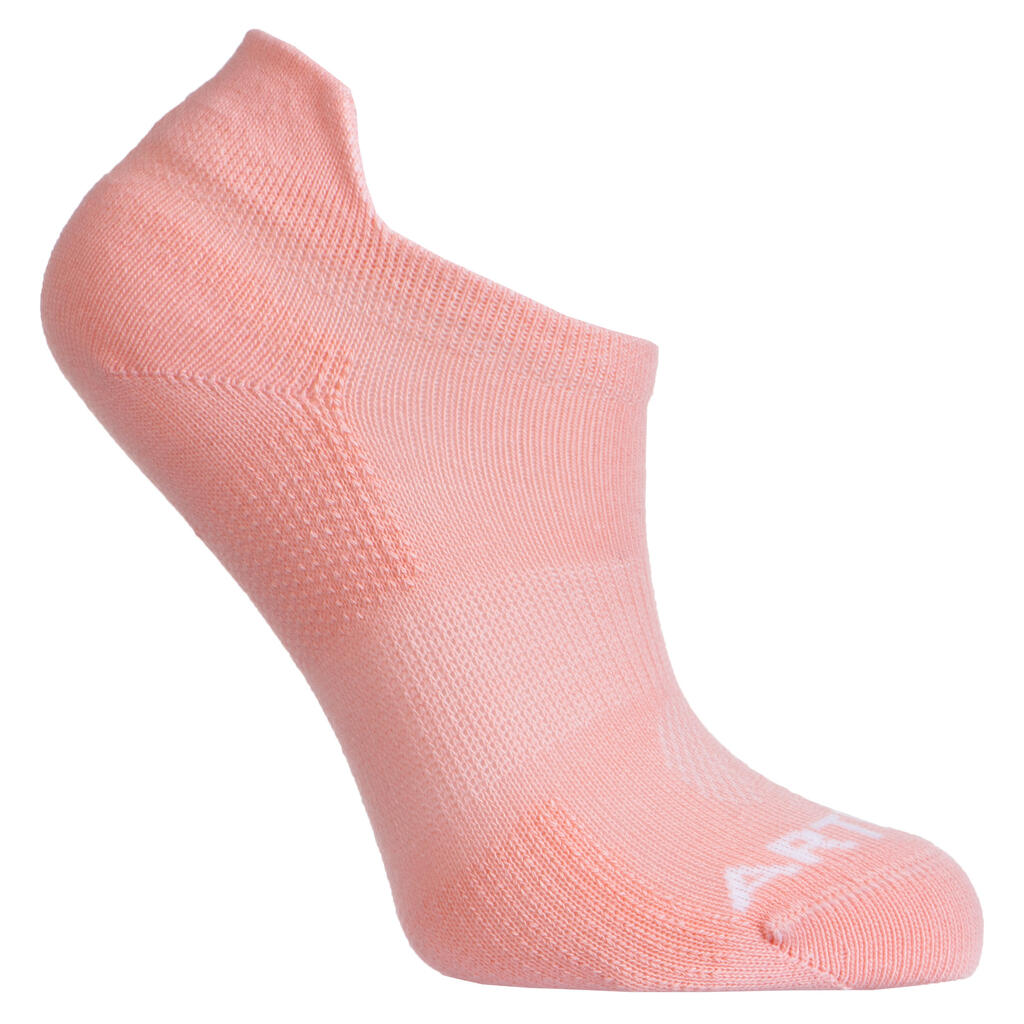 Detské nízke ponožky na tenis RS 160 3 páry ružové, biele a tmavomodré