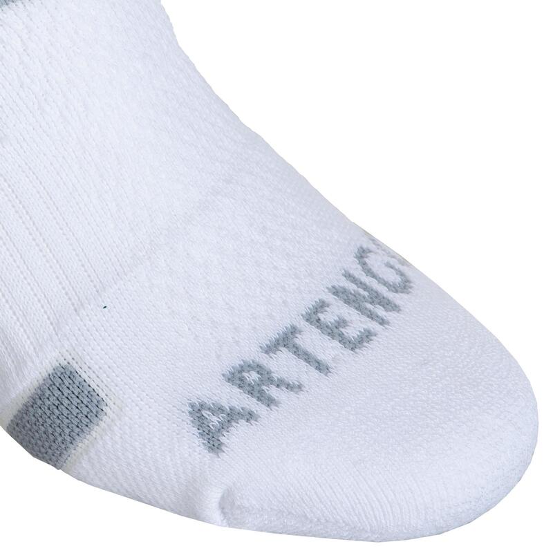 Calcetines altos de tenis Pack de 3 Artengo RS 560 blanco gris