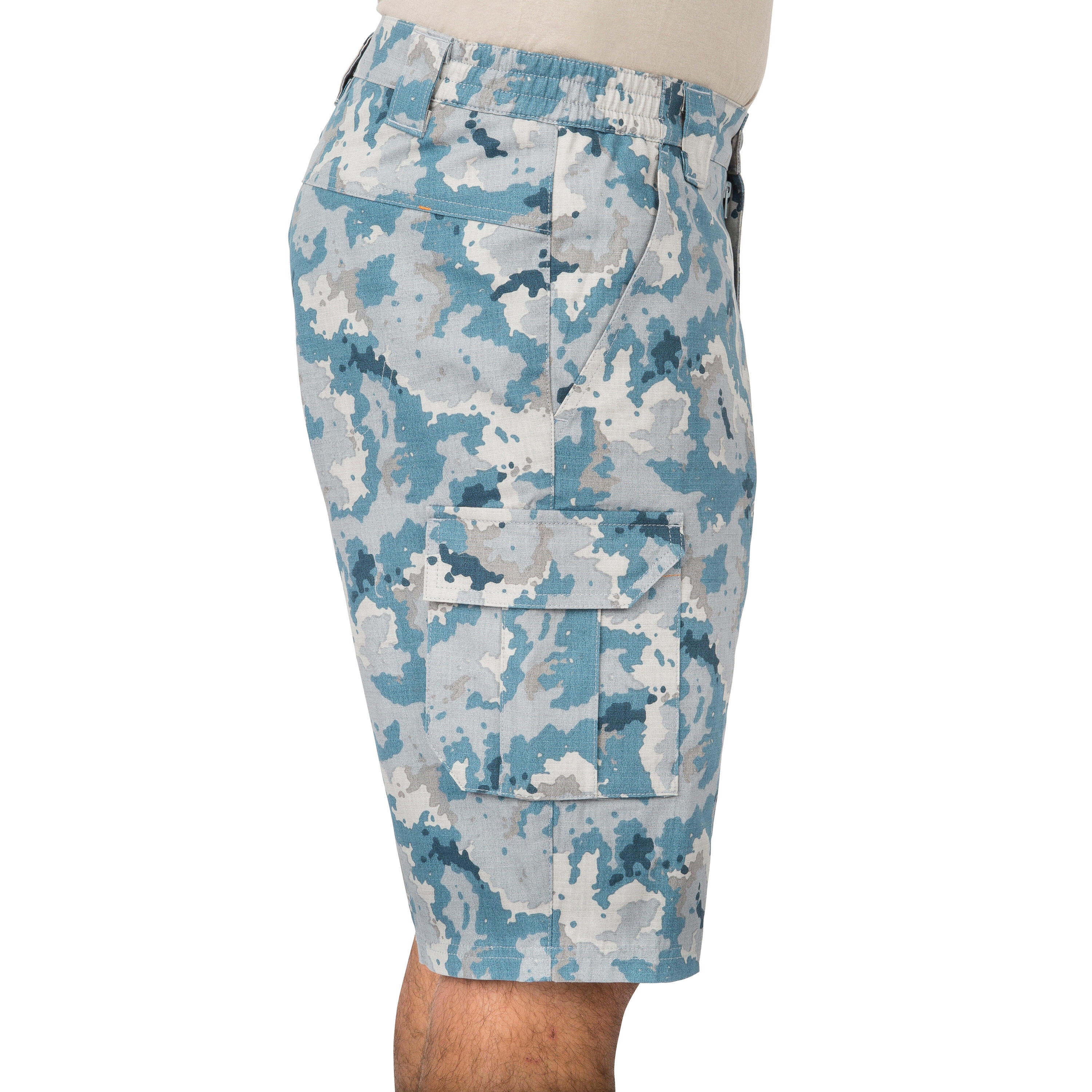 Bermudas de Caça 500 Camuflado Island Azul 3/15