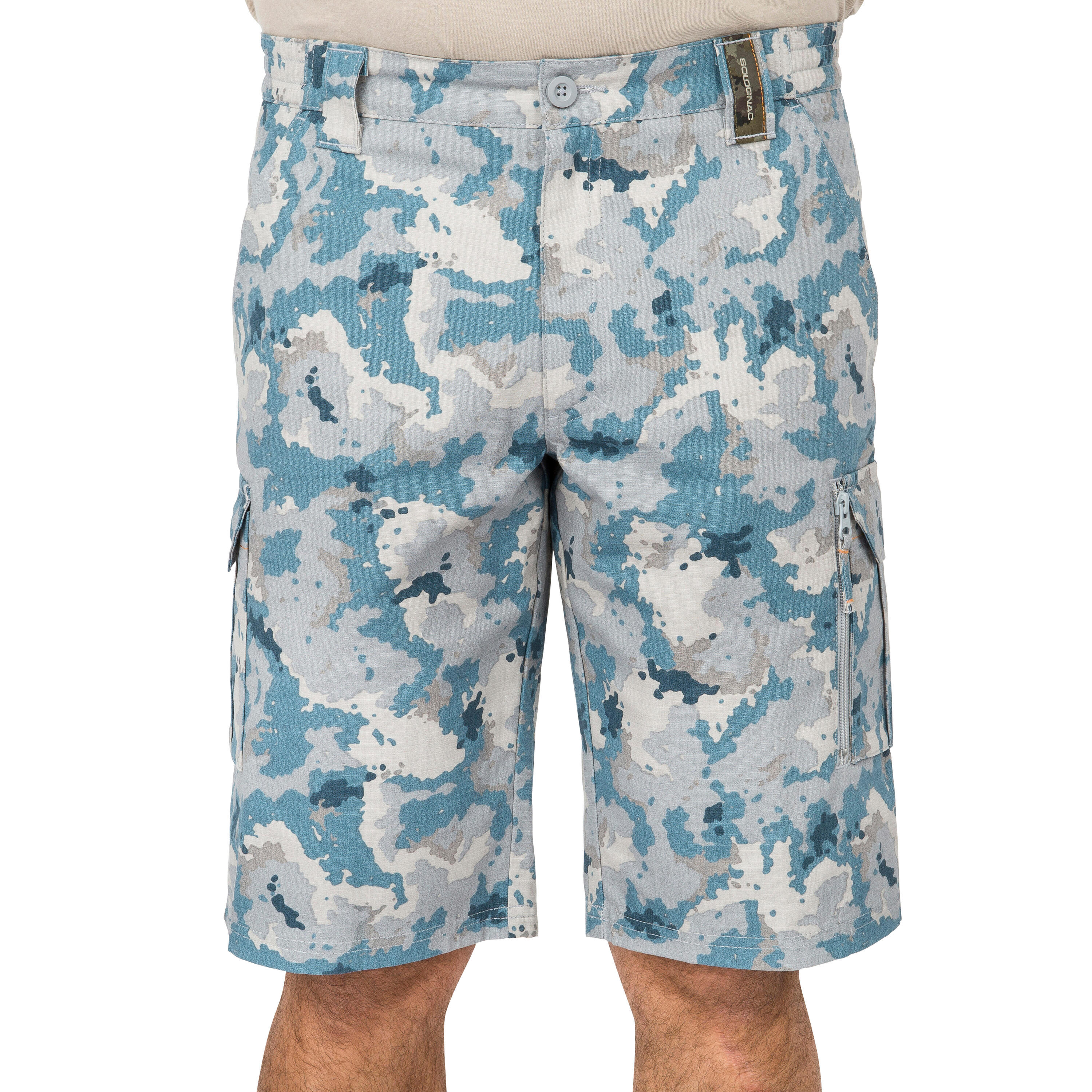 Bermudas de Caça 500 Camuflado Island Azul 5/15