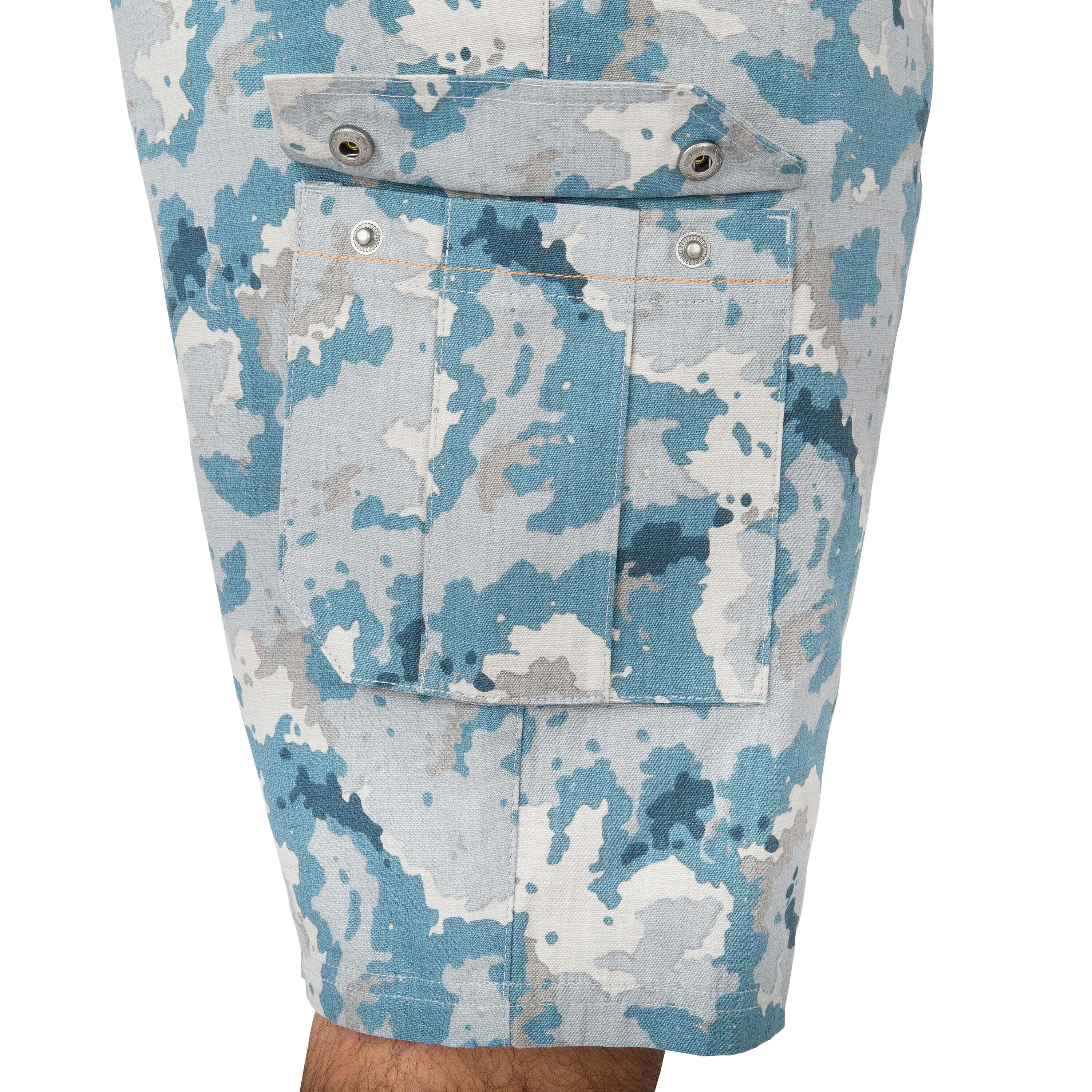 Bermudas de Caça 500 Camuflado Island Azul 10/15