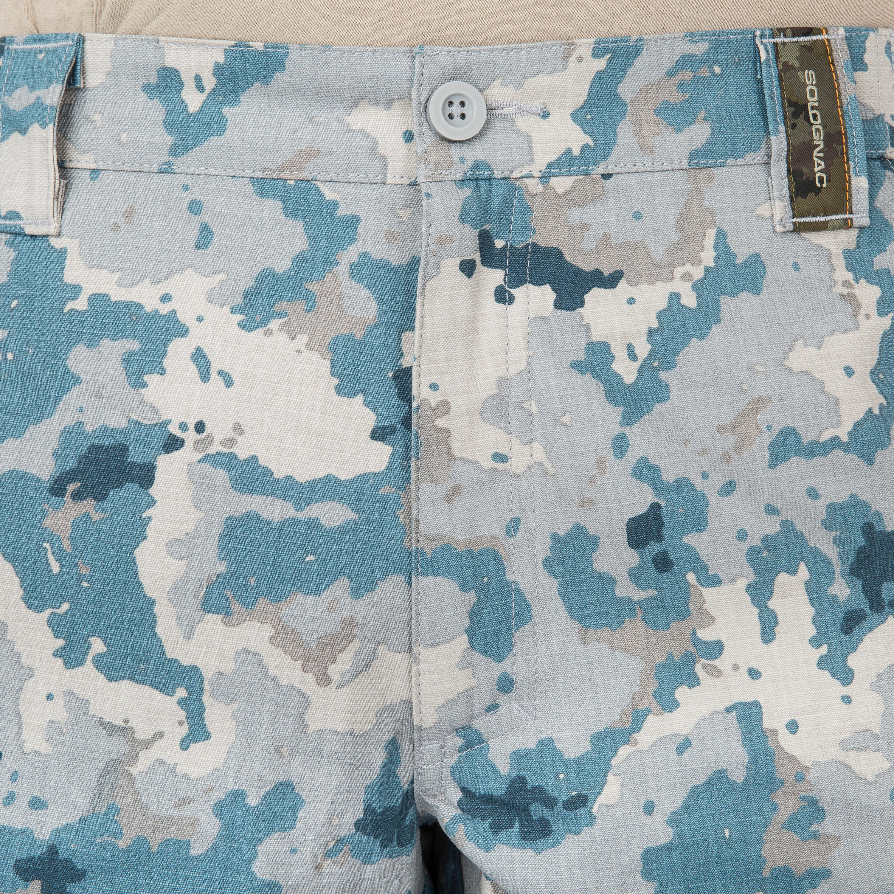 Bermudas de Caça 500 Camuflado Island Azul 13/15