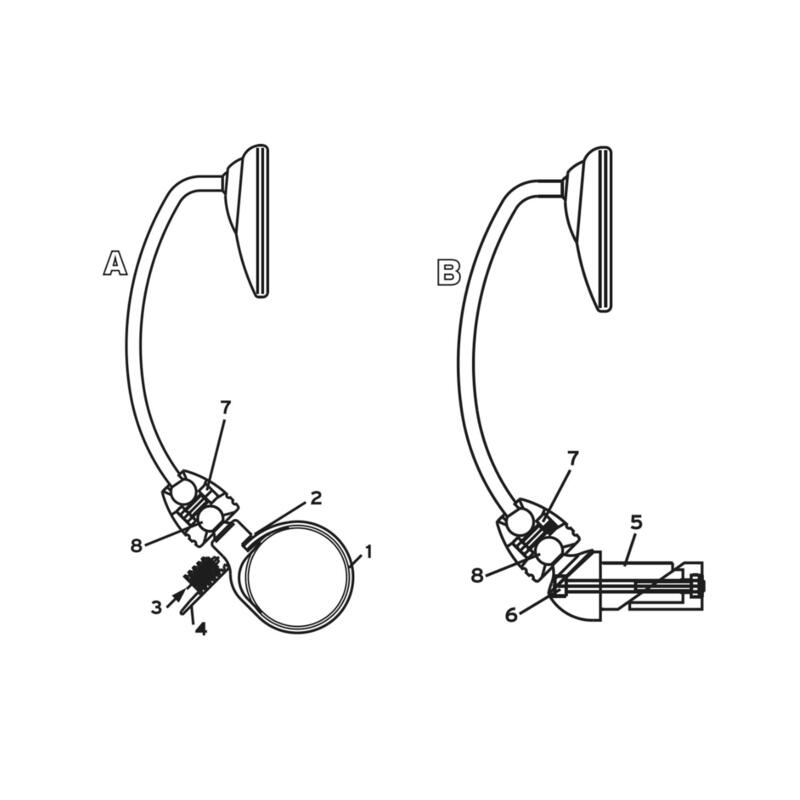 80 mm Rear View City Bike Mirror Star BUSCH + MÜLLER Decathlon