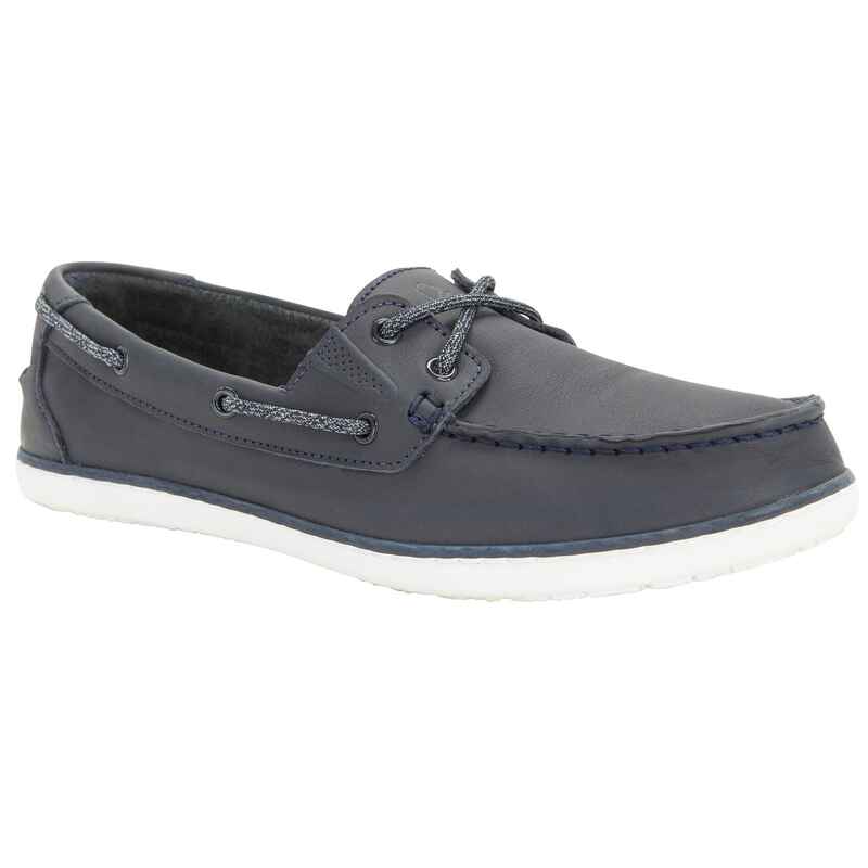 Women’s Leather Sailing Boat Shoes 500 - Navy