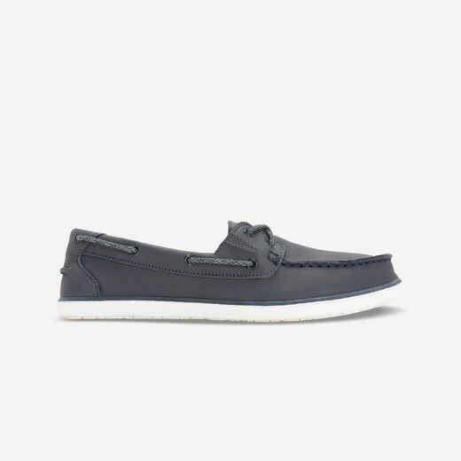 
      Chaussures bateau en cuir SAILING 500 femme Navy
  