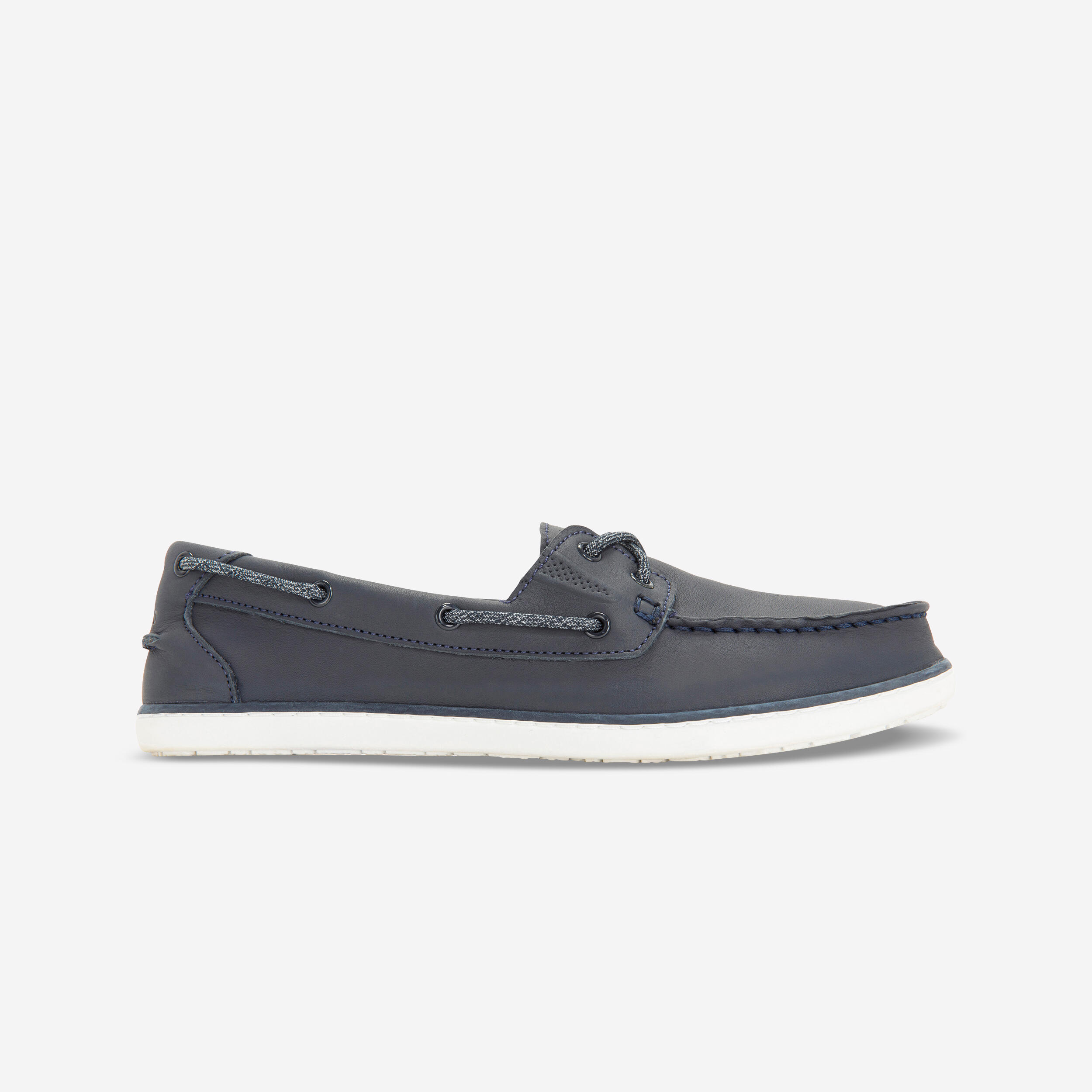Tribord - Chaussures Bateau En Cuir Sailing 500 Femme Navy - Chaussures De Sport - Voile Habitable Cerfvolant Wing - Bleu - 40 - Decathlon