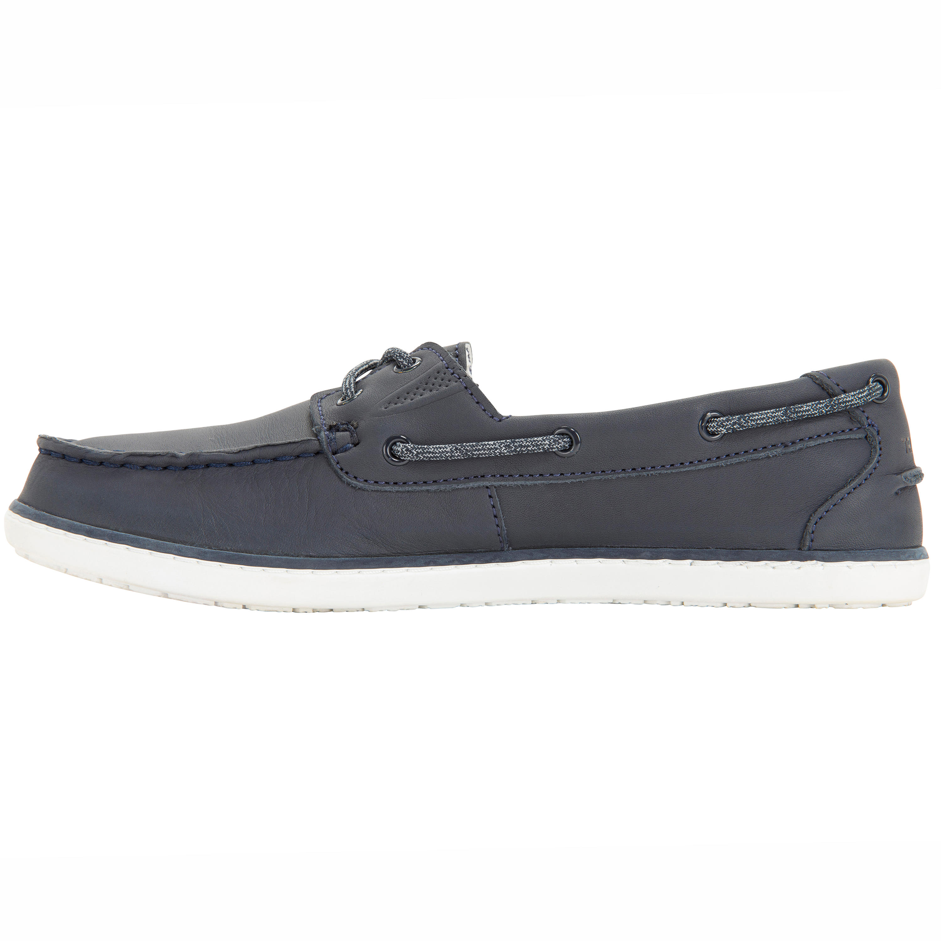 Women’s Leather Sailing Boat Shoes 500 - Navy 5/11