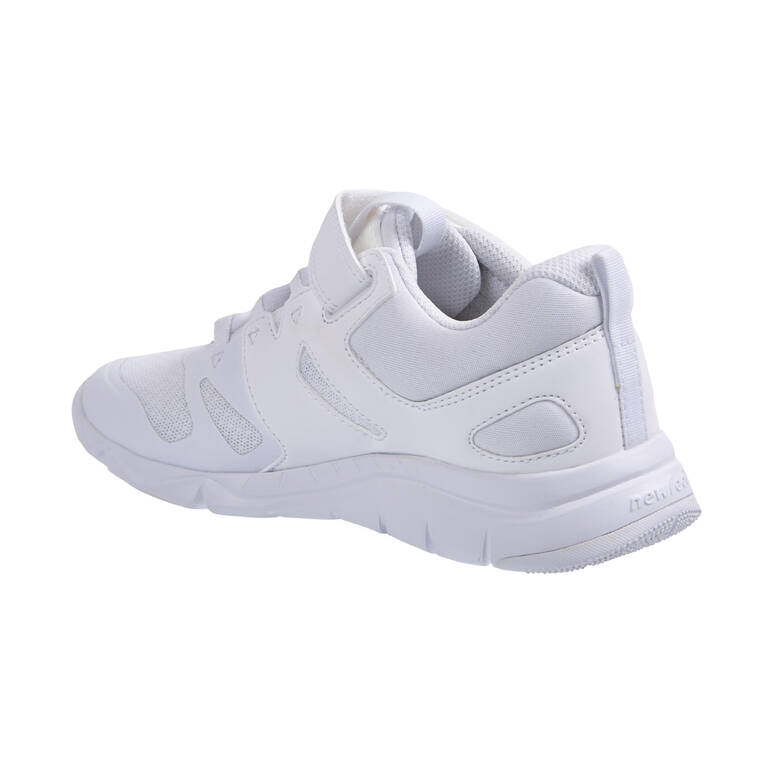 Kids' lightweight and breathable rip-tab trainers, white