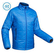 Men's Mountain Trekking Padded Jacket - TREK 100 - blue