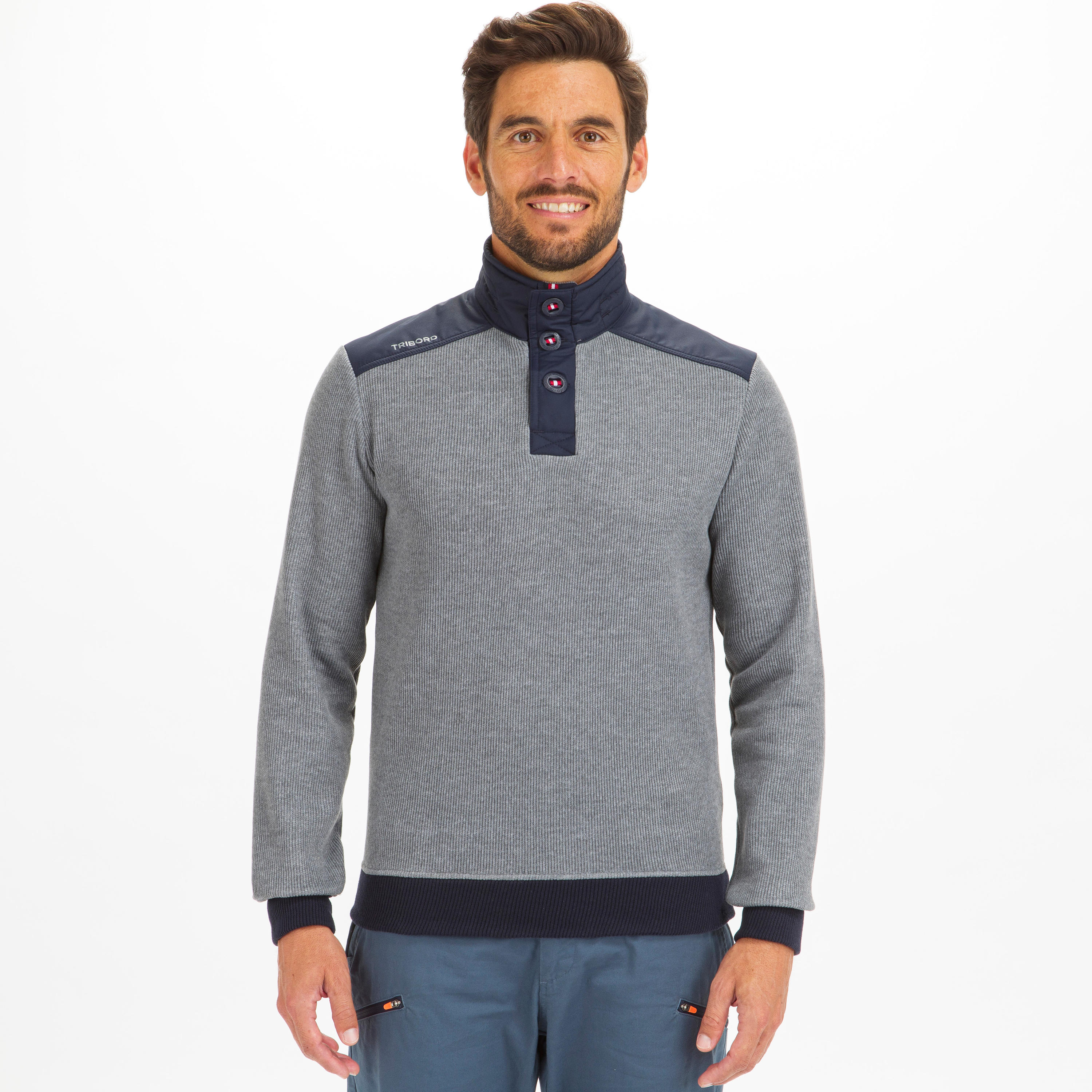 Men's Sailing Pullover Sailing 100 - Grey 3/7