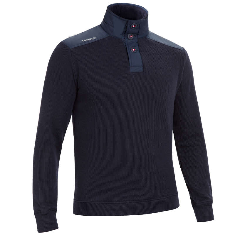 TRIBORD Men's sailing pullover SAILING 100 Navy Blue...
