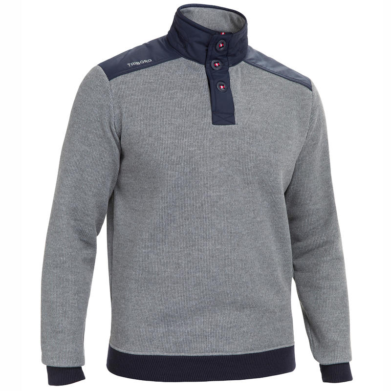 Men's sailing pullover SAILING 100 Grey Decathlon