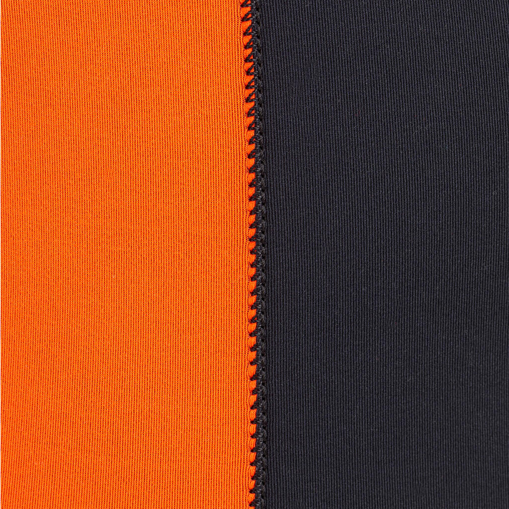 Vīriešu burāšanas 3/2 mm neoprēna hidrotērps laivai “500 GBS”, melns/oranžs