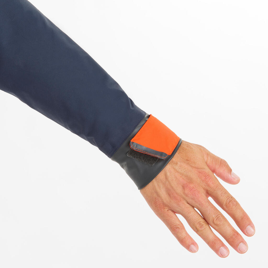 Vareuse coupe-vent Voile homme Dinghy 500 bleu foncé/orange