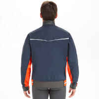 Men's Sailing Windproof Smock Dinghy 500 - Dark Blue/Orange